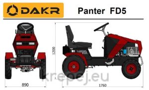 ТРАКТОР DAKR PANTER FD-5 + МУЛЧЕР MC100 