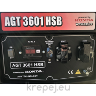 БЕНЗИНОВ МОНОФАЗЕН ГЕНЕРАТОР AGT 3601 HSB GP TTL 