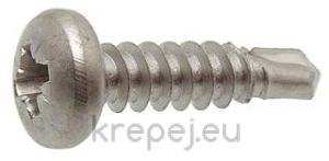 ВИНТ 3.9X16 DIN7504N САМОПРО. ЛЕЩОВИДНА INOX A2