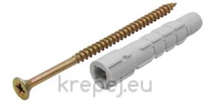 KW08060N ДЮБЕЛ УНИ. НАЙЛОН 8Х60 + ВИНТ WKRET