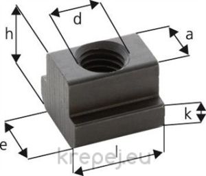 ГАЙКА М8Х10 L30 DIN508 10.9 КВАД.T-КАНАЛ LONG BL