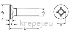 ВИНТ 3Х8 DIN965 БОЛТ ФРЕЗЕНК 4.8 PH ЧЕРЕН BL