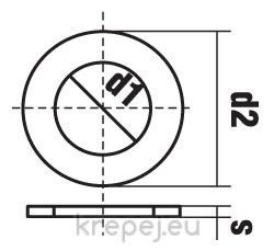 ШАЙБА M20 Ф21Х32X4.0 DIN1441/440 УСИЛЕНА ЦИНК ZN