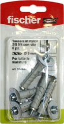 504444 БОЛТ С ДЮБЕЛ 9Х50 И ШАЙБА 6 БР FISCHER